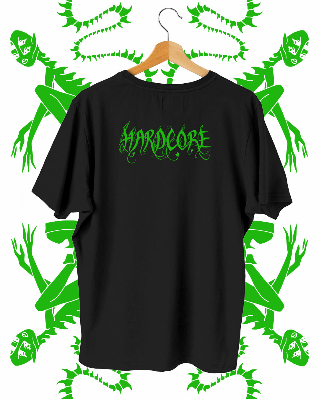 Hand printed Green Hardcore CREATURE tee's