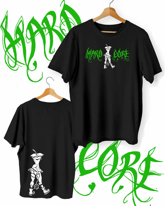 Hand printed Green HardCore T shirts